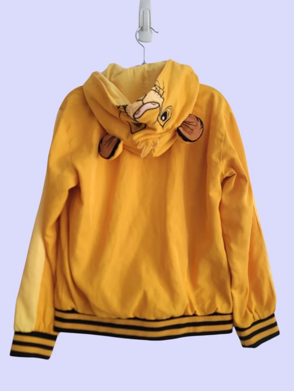 Disney Store Kids 7/8‎ Simba Full Zip Jacket Lion Golden Yellow Hooded